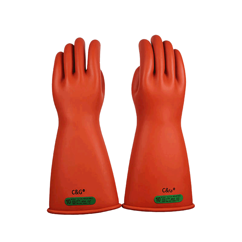 3级绝缘手套橘色直筒款